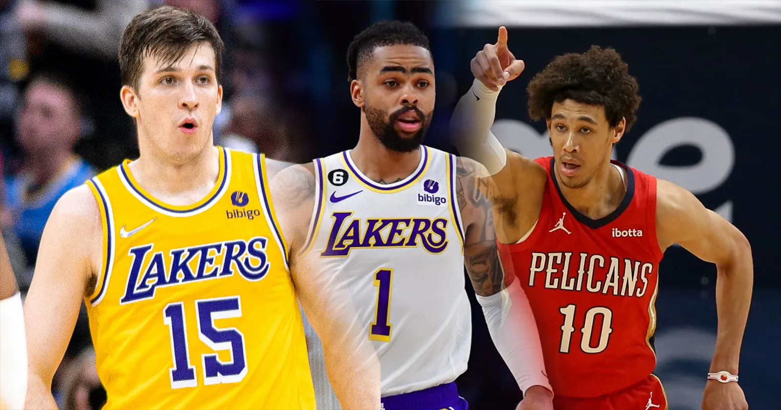 Los Angeles Lakers Austin Reaves D'Angelo Russell Jaxson Hayes